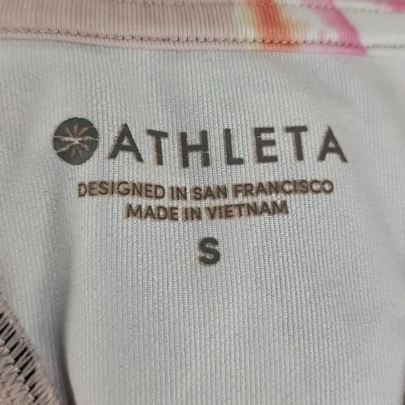 Athleta Pink Floral Print Racerback Tank Top - Picture 6 of 8